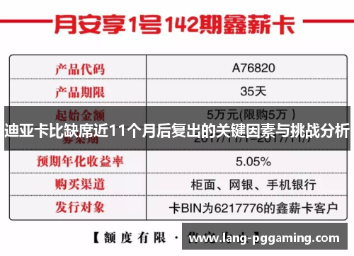 迪亚卡比缺席近11个月后复出的关键因素与挑战分析